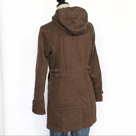 Columbia Wool XCO Hooded Buckle Long Coat SZ XS - Picture 5 of 8